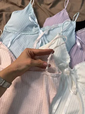Нежный топ из ажурного хлопка